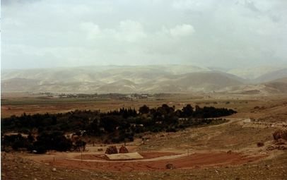 요단 골짜기에서 보는 모압의 산악지역